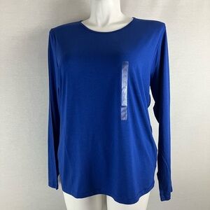 Anne Klein Royal Blue Long Sleeve Tee